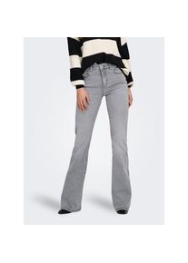 Only, Damen, Bootcut-Jeans &raquo;ONLLUSH MW RETRO FLARED DNM&laquo; Materialmix, bootcut fit, Regular Waist, Retro-Fit, Grey Denim, L&auml;nge 30, L (40) -L&auml;nge 30, 