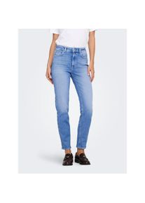 Only, Damen, Straight-Jeans &raquo;ONLEMILY STRETCH HW ST AK DNM REA053NOOS&laquo; kn&ouml;chellang, gerade Form, helle Waschung, Special Bright Blue Denim, L&auml;nge 30, 