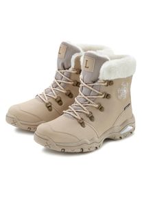 Lascana, Damen, Winterstiefelette &raquo;Winterboots, Outdoorstiefelette, Stiefel, Stiefelette&laquo; mit wind-& wasserabweisender Tex-Membran, beige, 39, beige, 
