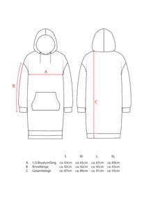 Zwillingsherz, Damen, Sweatkleid &raquo;"Wild Vibes"&laquo; K&auml;ngurutasche praktische Fronttaschen, Leo-Kordel, tonale Stickerei, Mittelgrau, M - N-Gr, Bequemes 