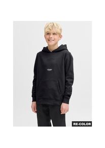 Jack & Jones Jack & Jones Junior, Herren, Kapuzensweatshirt &raquo;JJESOHO SWEAT HOOD NOOS JNR&laquo;, Baumwollmischung, relaxed fit, Black, 128, Black, Sweater von Jack & 