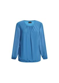 GOLDNER, Damen, Klassische Bluse &raquo;Kurzgr&ouml;&szlig;e Elegante Bluse aus Chiffon&laquo;, blau, 20, blau, Doublierte Ware aus Chiffon, mit Jersey unterlegt