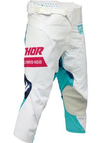 Thor Launchmode Bleach, textile pants youth , color: White/Turquoise/Dark Blue , size: 20