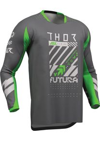 Thor Launchmode Futura, jersey , color: Grey/Light Grey/Neon-Green , size: M