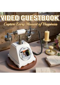 Voice Recorder Guestbook for Weddings Audio Retro Guest Book with Vintage Design Anniversary Keepsake Gift to Record Blessings