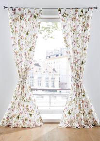 Ugjennomsiktig gardin inkl. gardinholder (1-pack), beige, st&oslash;rrelse 145x135 cm, bonprix