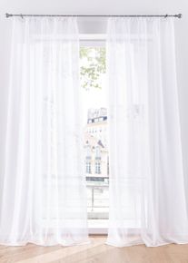 Gardin med lett struktur f&aring;s ogs&aring; i ekstra lang (1-pack), hvit, st&oslash;rrelse 145x140 cm, bonprix