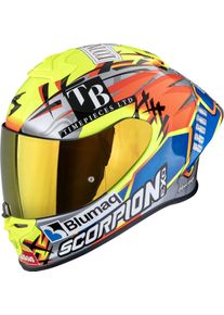 Scorpion EXO-R1 Evo II Air Aron Misano, full face helmet , color: Silver-Neon-Yellow/Blue/Orange , size: XS