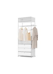 Tchibo - &raquo;Cn3&laquo; f&eacute;m gardr&oacute;bszekr&eacute;ny akaszt&oacute;r&uacute;ddal &eacute;s 3 fi&oacute;kkal - feh&eacute;r