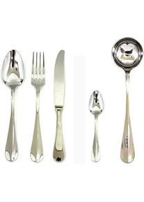 Mepra hollow handle Roma cutlery set 49 pieces silver, Besteck, Silber