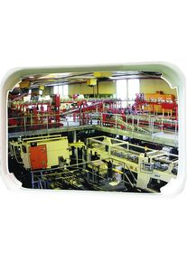 Vialux Multifunctionele spiegel 2 richtingen, rechthoekig, h x b 400 x 600 mm, frame wit, Polymir