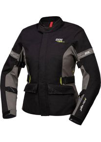 iXS Laminat-ST Plus, giacca tessile donna impermeabile , colore: Nero/Grigio , dimensione: S