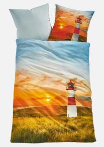 bonprix Lenjerie de pat cu 2 fețe din linou, multicolor, 1x 80/80 cm, 1x 135/200 cm