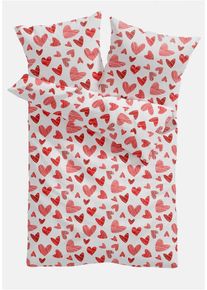 bonprix Lenjerie de pat din material cu bumbac, alb, 1x 80/80 cm, 1x 135/200 cm