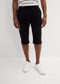 bonprix Bermude lungi Loose Fit din muselină lejeră, negru, 46