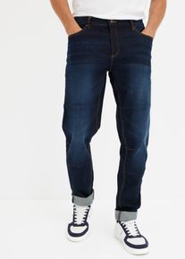 bonprix Jeansy regular fit, tapered w wygodnym fasonie, niebieski, 56