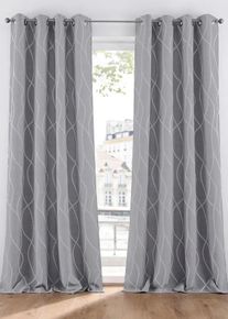 bonprix Draperie din jacquard (1 buc.), gri, &Icirc;/Lă: 145/140 cm