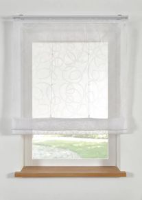 bonprix Rulou drapat cu imprimeu, cu poliester reciclat, alb, &Icirc;/Lă: 140/60 cm