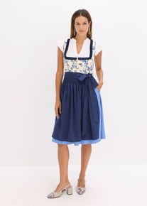 bonprix Femei Rochie dirndl cu șorț brodat (set/2 piese), albastru, 36