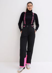 bonprix Femei Pantaloni termo impermeabili, negru, 50