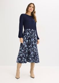 bonprix Jerseykleid aus Viskose-Mix, blau, Viskose