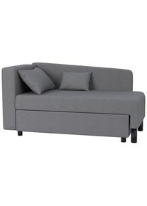 CARRYHOME R&eacute;camiere, Grau, Textil, F&uuml;llung: Schaumstoff, 145x75x75 cm, Liegefunktion, Schlafen auf Sitzh&ouml;he, Armlehnen seitenverkehrt montierbar, Wohnzimmer, Sofas & Couches, Sofas, Recamieren