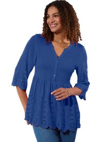 Damska Tunika, čipka, až&uacute;rov&aacute; v&yacute;&scaron;ivka Kr&aacute;ľovsk&aacute; modr&aacute; veľkosť 46