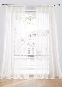 bonprix Z&aacute;clona z ľahk&eacute;ho vo&aacute;lu (2 ks), b&eacute;žov&aacute;, D/&Scaron;: 145/150 cm