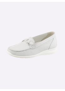 Waldl&auml;ufer Damen Slipper aus Nubukleder in ecru ,Gr&ouml;&szlig;e 7, Witt, 100% Nubukleder