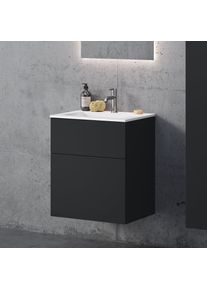 neoro n50T46 Meuble sous-vasque avec 2 tiroirs, BN0088BM,