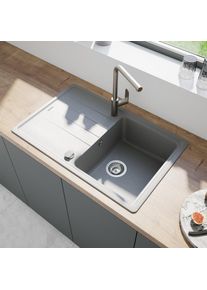 evineo line 350 &Eacute;vier de cuisine avec surface de d&eacute;pose lat&eacute;rale l: 78 P: 50 cm, ELD100SGR,