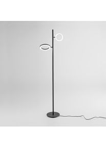 GEA LUCE GPIA Lampadaire &agrave; 2 sources lumineuses, avec anneaux, LED, GPIN32,