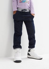 bonprix Pantaloni termo cu căptușeală din jerse Mid Waist, albastru, 116