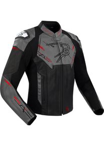 Bering Snap, leather jacket , color: Black/Grey/Red , size: XL