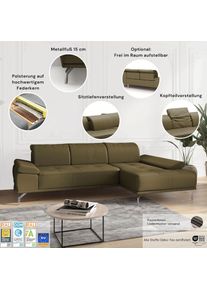 Home Affaire Wohnlandschaft &raquo;Caluna&laquo; Inkl.Sitztiefenverstellung, wahlweise mit Kopf- und Armteilverstellung