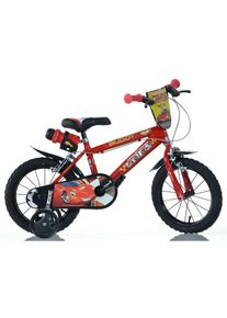 DINO Kinderfahrrad &raquo;Cars Buddy&laquo; 1 Gang mit St&uuml;tzr&auml;dern, Trinkflasche und Frontschild