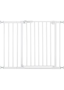 hauck T&uuml;rschutzgitter &raquo;Clear Step Autoclose 2 Set inklusive Verl&auml;ngerung 21 cm, White&laquo; auch als Treppenschutzgitter verwendbar; 96-101 cm; flacher 