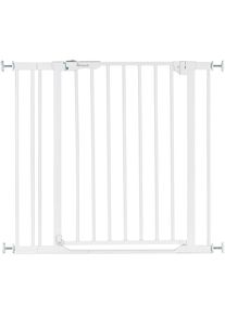 hauck T&uuml;rschutzgitter &raquo;Clear Step Set 2 inklusive Verl&auml;ngerung 9 cm, White&laquo; auch als Treppenschutzgitter verwendbar; 84-89 cm, flacher Durchgang