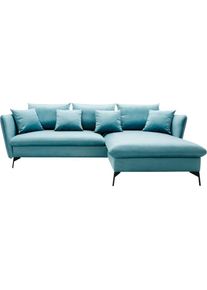OTTO home Ecksofa &raquo;LIVORNO, 258 cm, L-Form, &laquo; Schlaffunktion u. Bettkasten (139/224cm), Samt, Struktur, Webstoff