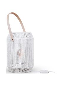 Paco Home Tischleuchte &raquo;NANDO&laquo; E27 Tischlampe Schreibtischlampe Beistelltisch Lampenschirm Boho Korb E27