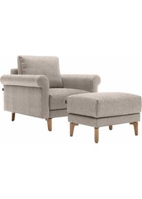 Creation BY ROLF BENZ Sessel &raquo;CR.450, Designsessel, Loungesessel&laquo; modern Landhaus, mit tollem Sitzkomfort, Breite 88 cm, Fu&szlig; Nussbaum