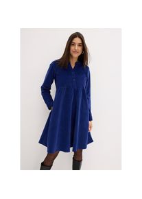 bonprix Midikleid &raquo;Kleid aus Baumwollcord&laquo; Kleid aus Baumwollcord blau, Gr&ouml;&szlig;e 40