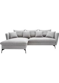 OTTO home Ecksofa &raquo;LIVORNO, 258 cm, L-Form, &laquo; Schlaffunktion u. Bettkasten (139/224cm), Samt, Struktur, Webstoff