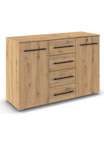 Rauch Kombikommode &raquo;Sideboard Schubladenkommode AVOLA mit Dekorfront&laquo; Breite 120 cm inkl. Soft-Close-Funktion, vier gro&szlig;e Schubladen und 2 T&uuml;ren, mit 