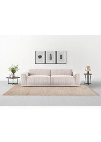 Trendmanufaktur Big-Sofa &raquo;Braga, mit hochwertigem Kaltschaum, Megasofa, in Cord erh&auml;ltlich&laquo; modernes Big-Sofa, Couch mit hohem Sitzkomfort, 254/72/107