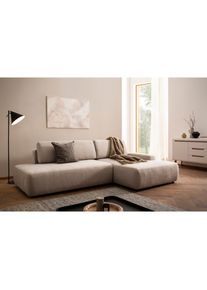 Home Affaire Ecksofa &raquo;TORGE, Schlafsofa Cord, Samtvelours u. Strukur fein, Couch in L-Form&laquo; Schlaffunktion und Bettkasten, Liegefl&auml;che: 210x125 cm, 