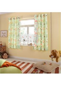 L&uuml;ttenh&uuml;tt L&uuml;ttenh&uuml;tt Scheibengardine &raquo;Waldtiere&laquo; Stangendurchzug 1 Stk. tlg. bestickte Kindergardine