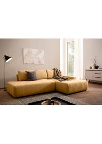 Home Affaire Ecksofa &raquo;TORGE, Schlafsofa Cord, Samtvelours u. Strukur fein, Couch in L-Form&laquo; Schlaffunktion und Bettkasten, Liegefl&auml;che: 210x125 cm, 