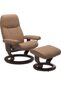 stressless Relaxsessel &raquo;Consul&laquo; Relaxsessel mit Hocker, mit Hocker, mit Classic Base, Gr&ouml;&szlig;e L, Gestell Braun