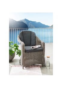 Destiny Gartensessel &raquo;MALAGA&laquo; Set, 2 Stk. tlg. Aluminium, Polyrattan, inkl. Auflagen